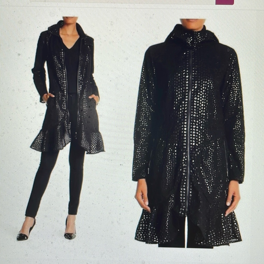 Zac posen ruffle raincoat- nwt